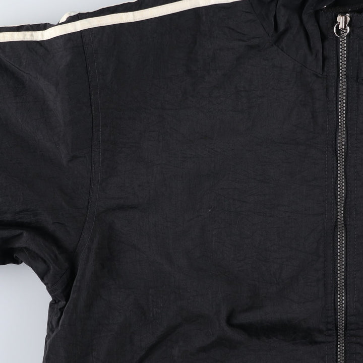 Vintage 90'S adidas Team Back Logo Padded Hoodie Puffer Jacket, Men's Size L Nylon black type Vintage Second Hand