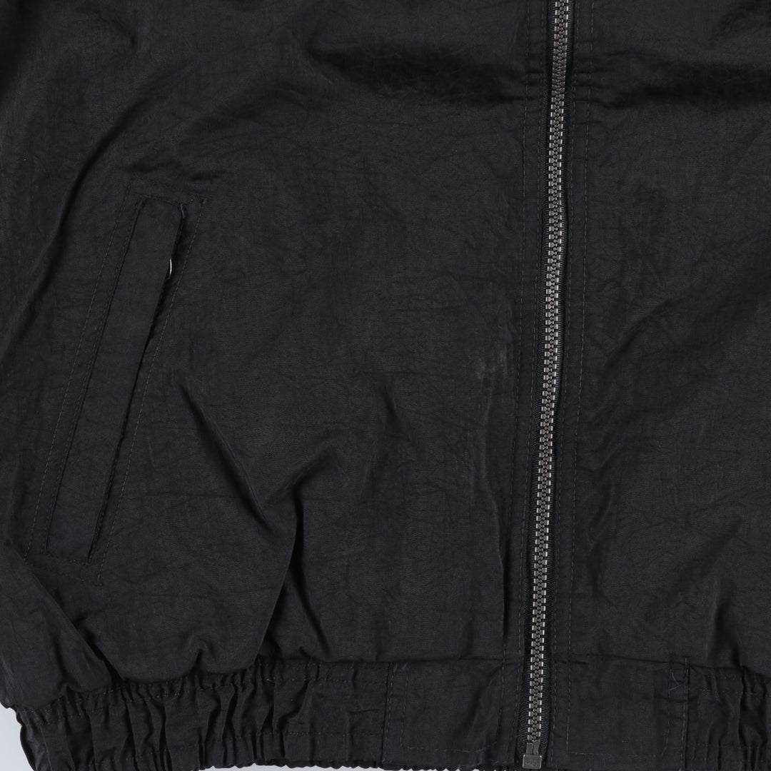 Vintage 90'S adidas Team Back Logo Padded Hoodie Puffer Jacket, Men's Size L Nylon black type Vintage Second Hand