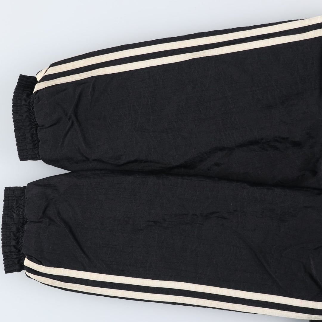 Vintage 90'S adidas Team Back Logo Padded Hoodie Puffer Jacket, Men's Size L Nylon black type Vintage Second Hand