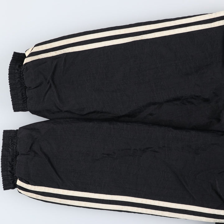 Vintage 90'S adidas Team Back Logo Padded Hoodie Puffer Jacket, Men's Size L Nylon black type Vintage Second Hand