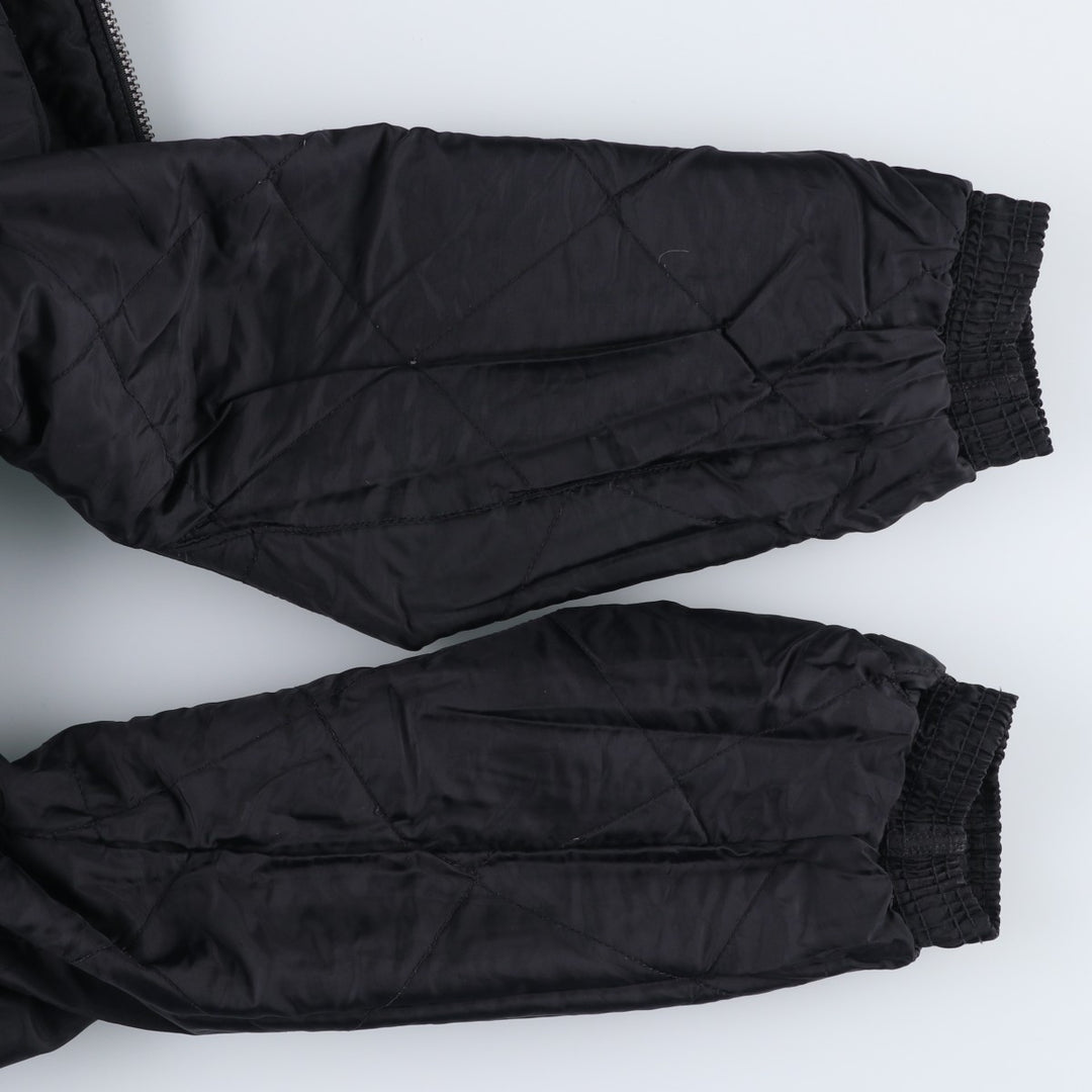 Vintage 90'S adidas Team Back Logo Padded Hoodie Puffer Jacket, Men's Size L Nylon black type Vintage Second Hand