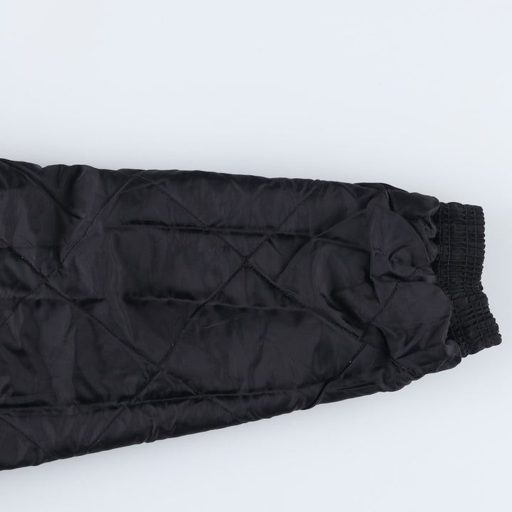 Vintage 90'S adidas Team Back Logo Padded Hoodie Puffer Jacket, Men's Size L Nylon black type Vintage Second Hand