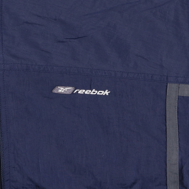 00s~ Reebok nylon jacket, men's size L Nylon navy blue type Vintage Second Hand