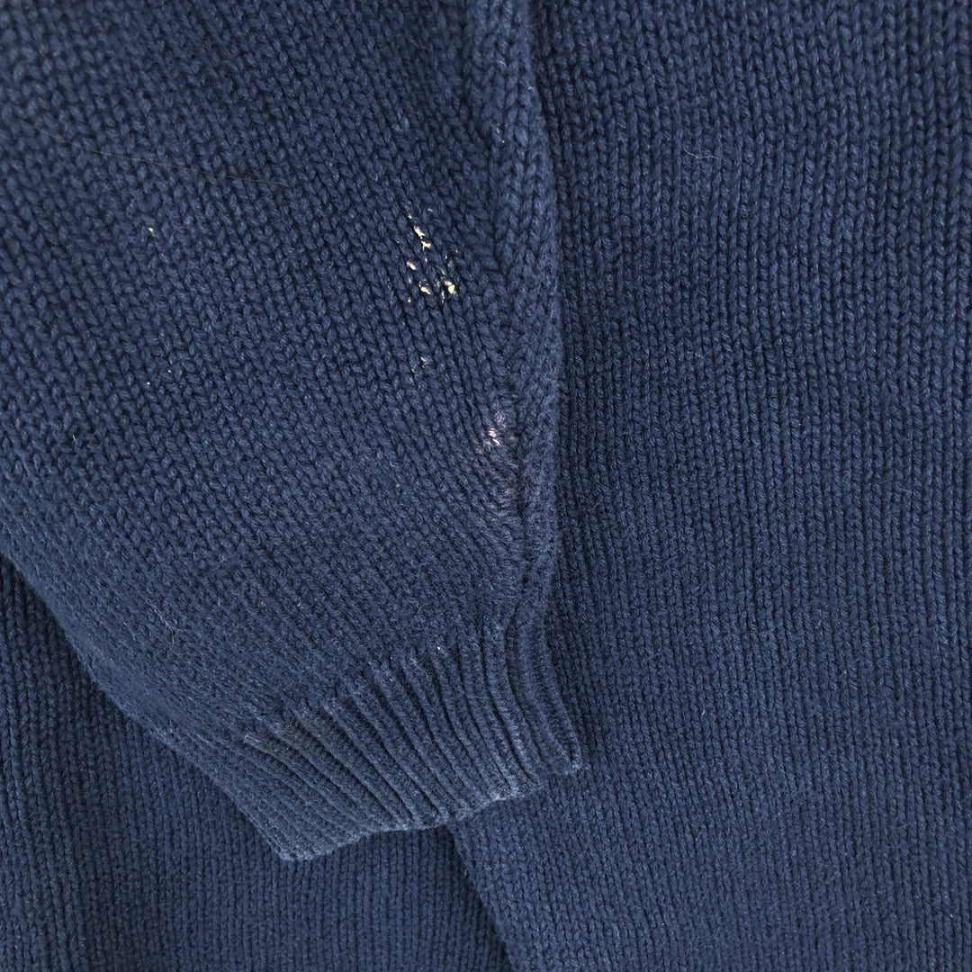 90'S St. John's Bay Authentic Cotton Knit Sweater, Men's XL, Vintage cotton navy blue type Vintage Second Hand