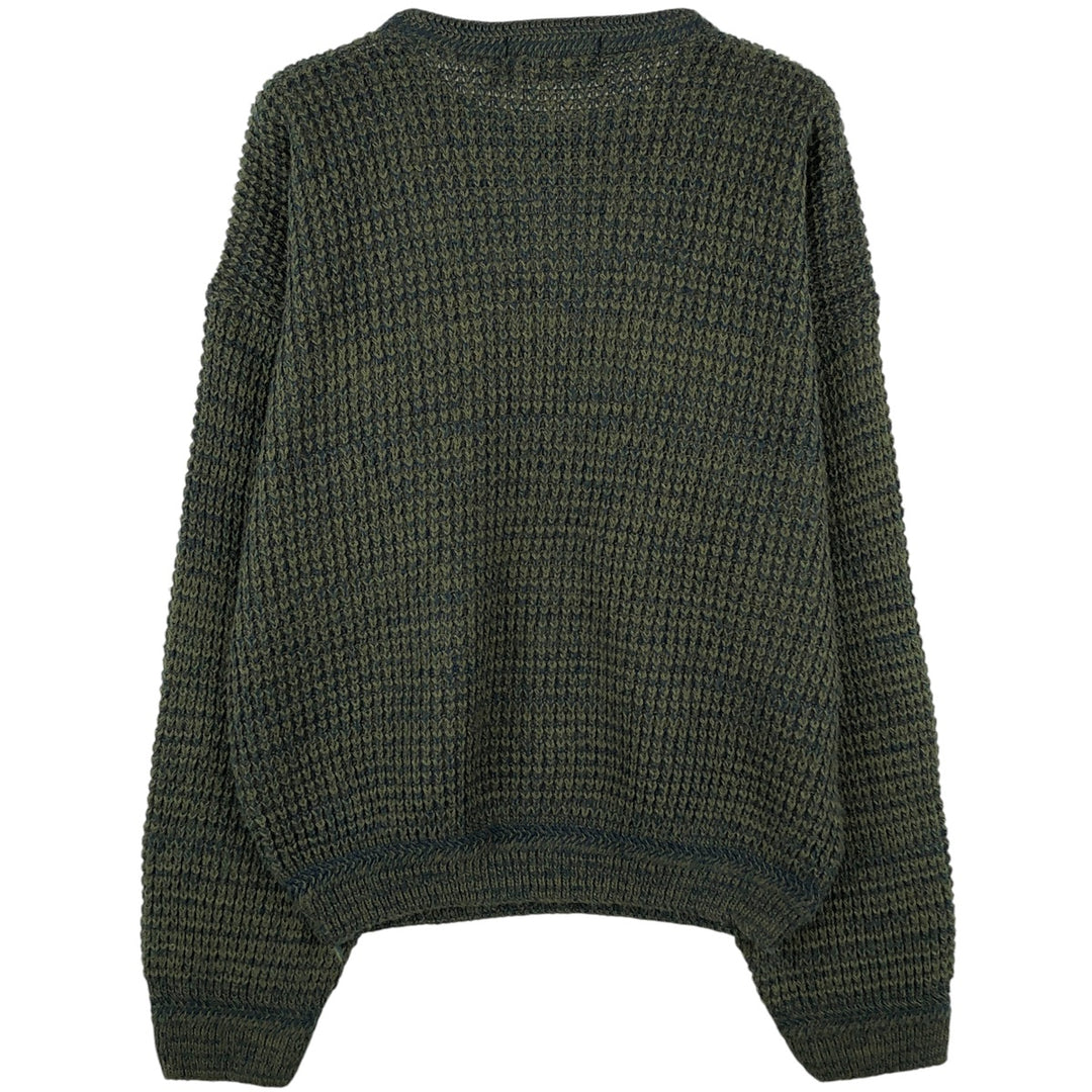 DAVID TAYLOR acrylic knit sweater, Made in USA, Men's size L acrylic green type Vintage Second Hand