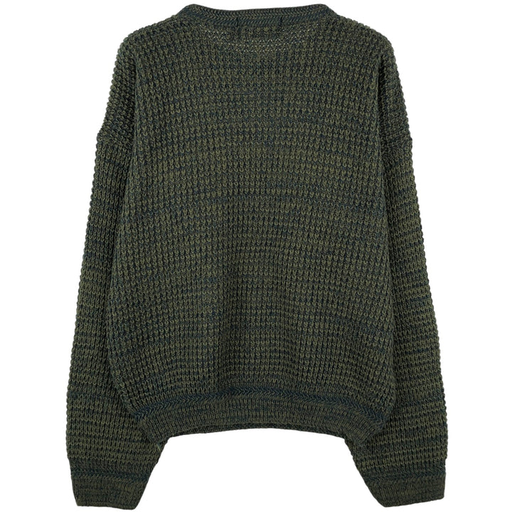 DAVID TAYLOR acrylic knit sweater, Made in USA, Men's size L acrylic green type Vintage Second Hand