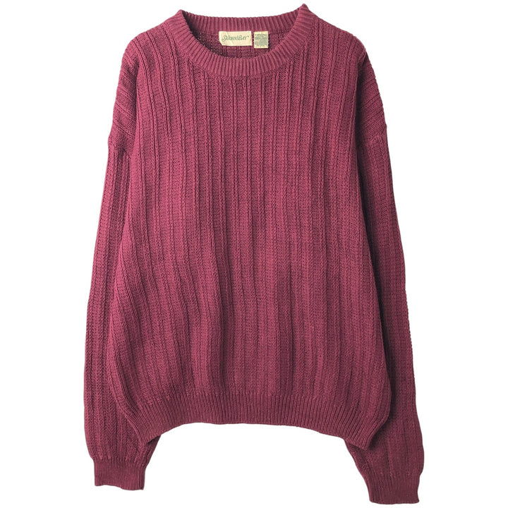90'S St. John's Bay ribbed cotton knit sweater, men's size XL, vintage cotton red type reddish brown Vintage Second Hand