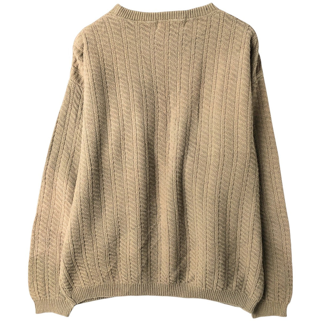BILL BLASS Cotton Knit Sweater, Made in USA, Men's Size M cotton Beige type Vintage Second Hand