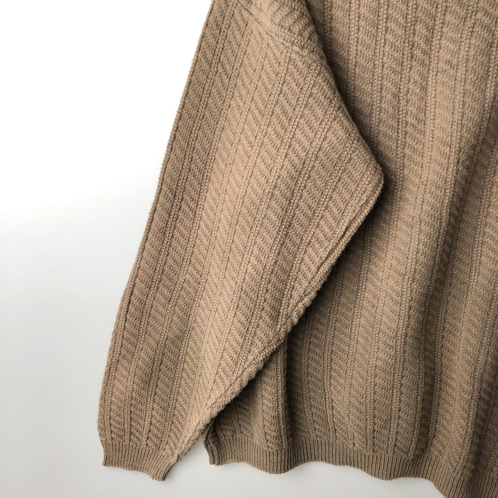 BILL BLASS Cotton Knit Sweater, Made in USA, Men's Size M cotton Beige type Vintage Second Hand