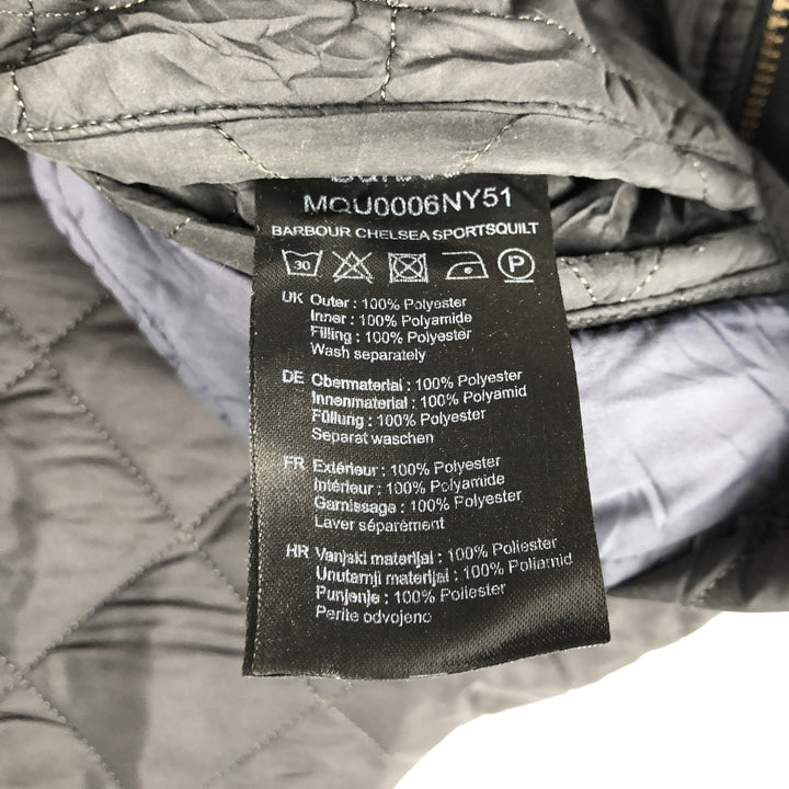 Barbour Chelsea Sport Quilted 3-Warrant Quilted Jacket, Men's Size L polyester black type Vintage Second Hand