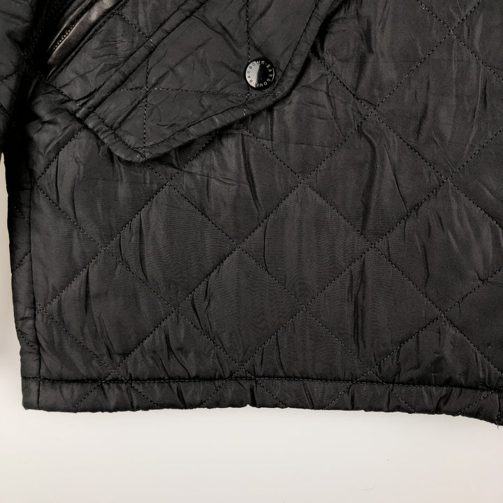 Barbour Chelsea Sport Quilted 3-Warrant Quilted Jacket, Men's Size L polyester black type Vintage Second Hand