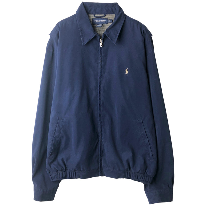 Ralph Lauren POLO GOLF Swing Top Sports Jacket Men's Size L polyester navy blue type Vintage Second Hand