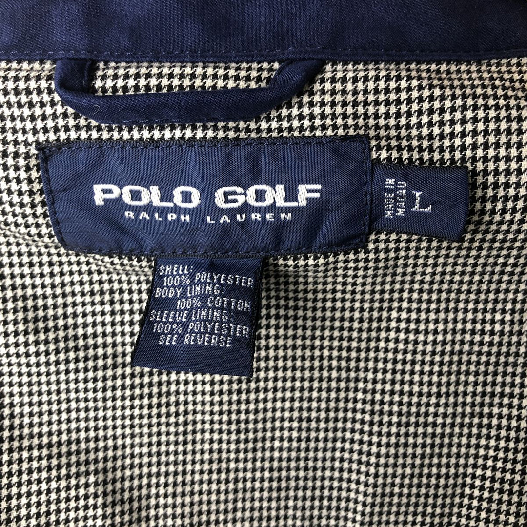 Ralph Lauren POLO GOLF Swing Top Sports Jacket Men's Size L polyester navy blue type Vintage Second Hand
