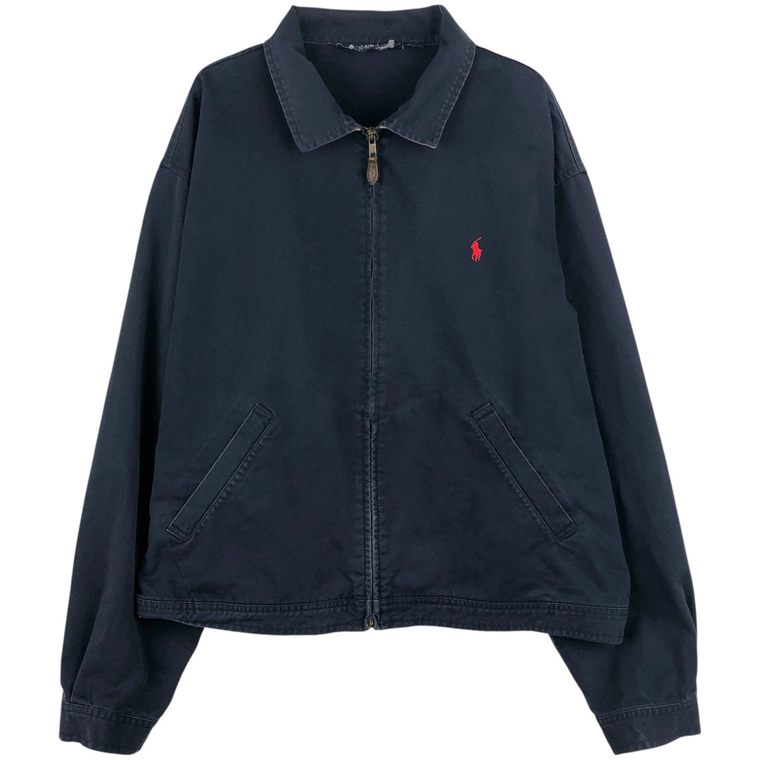 Ralph Lauren POLO by Ralph Lauren Swing Top Sports Jacket Men's XL cotton navy blue type Vintage Second Hand