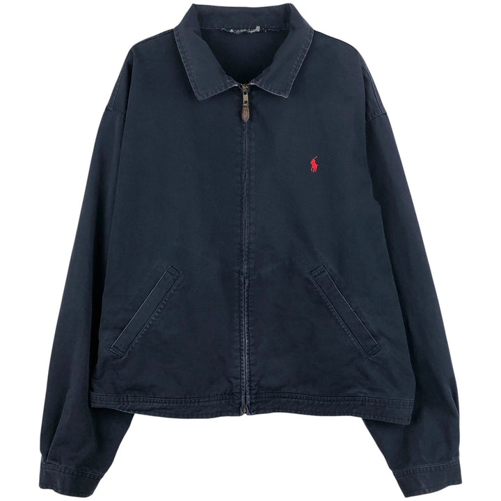 Ralph Lauren POLO by Ralph Lauren Swing Top Sports Jacket Men's XL cotton navy blue type Vintage Second Hand