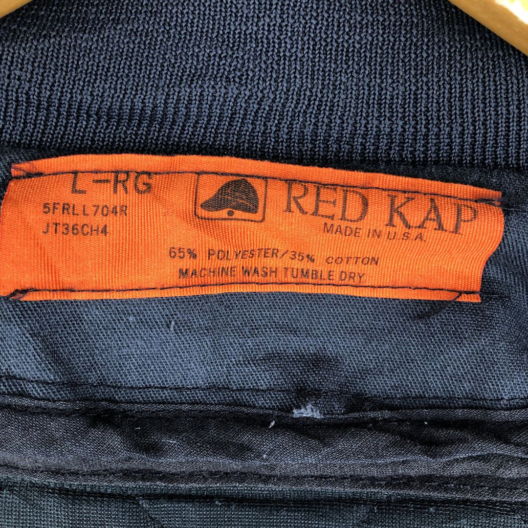 90'S Red Kap Work Jacket, Made in USA, Men's Size L, Vintage polyester gray type Vintage Second Hand