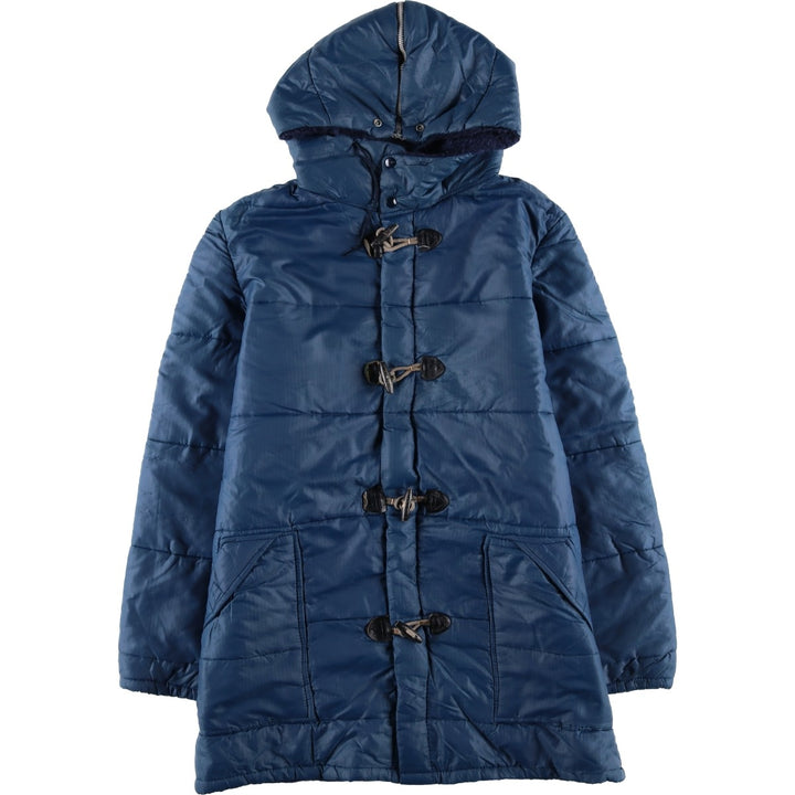 Vintage 1970'S Weathercaster ripstop hooded padded coat, made in the USA, men's size L unclear navy blue type Vintage Second Hand