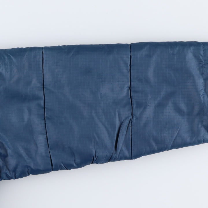Vintage 1970'S Weathercaster ripstop hooded padded coat, made in the USA, men's size L unclear navy blue type Vintage Second Hand