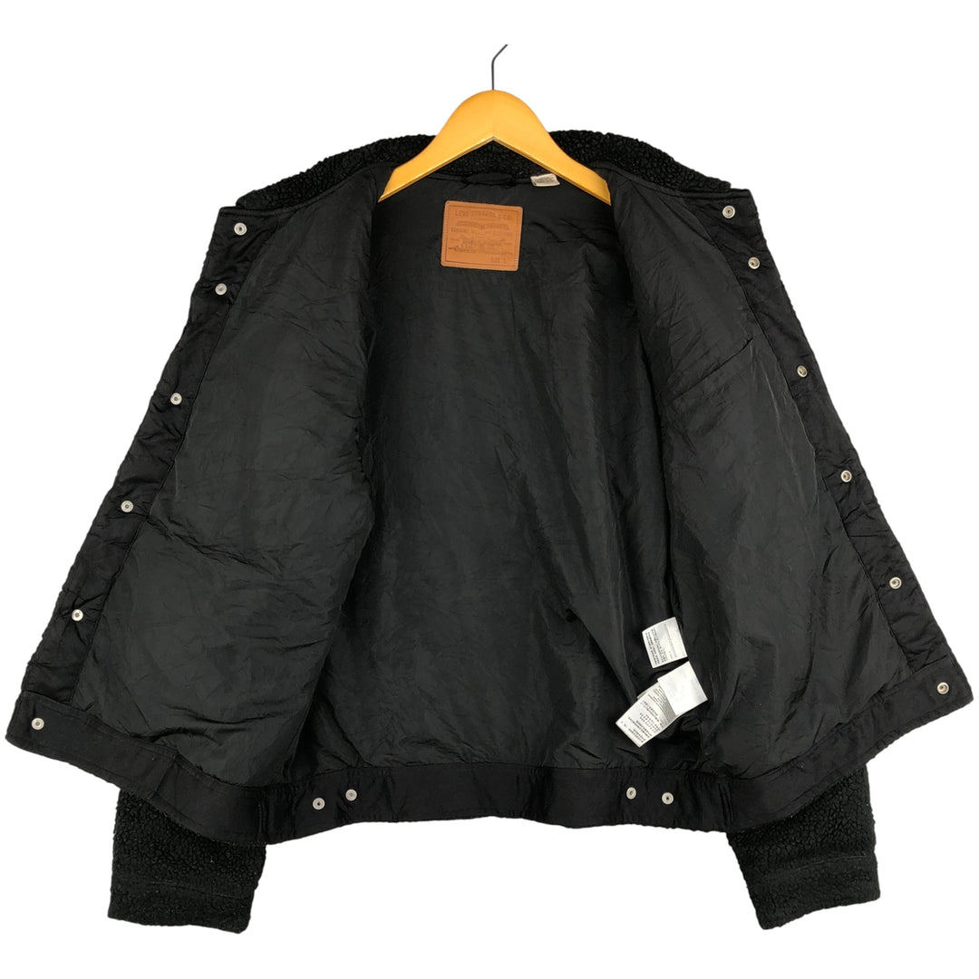 Levi's Trucker Jacket, Fleece Jacket, Men's Size L polyester black type Vintage Second Hand
