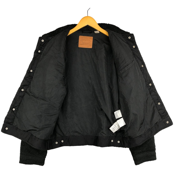 Levi's Trucker Jacket, Fleece Jacket, Men's Size L polyester black type Vintage Second Hand
