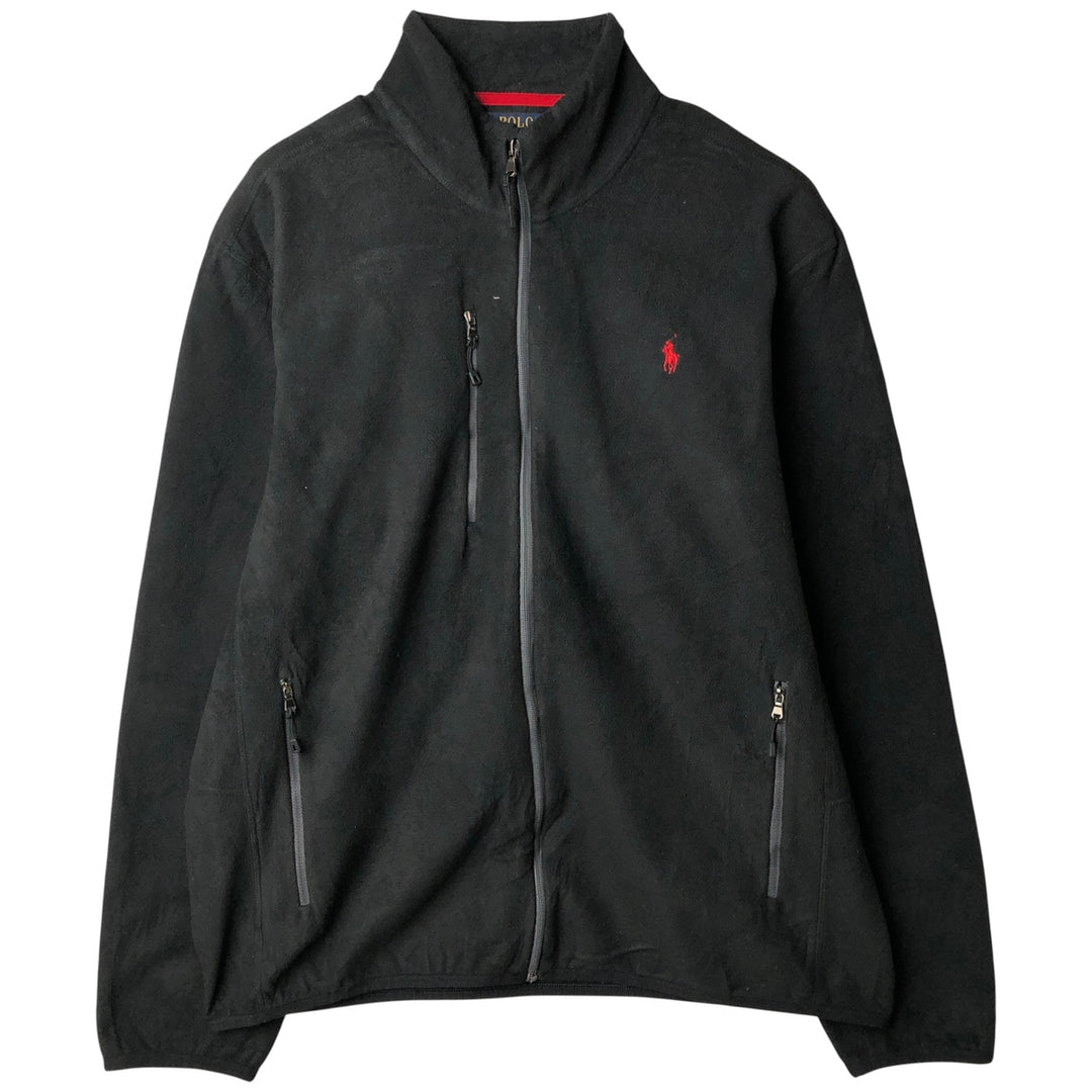 Ralph Lauren POLO RALPH LAUREN PERFORMANCE fleece jacket, men's size XL polyester black type Vintage Second Hand