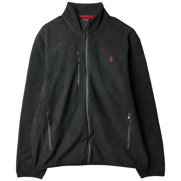 Ralph Lauren POLO RALPH LAUREN PERFORMANCE fleece jacket, men's size XL polyester black type Vintage Second Hand