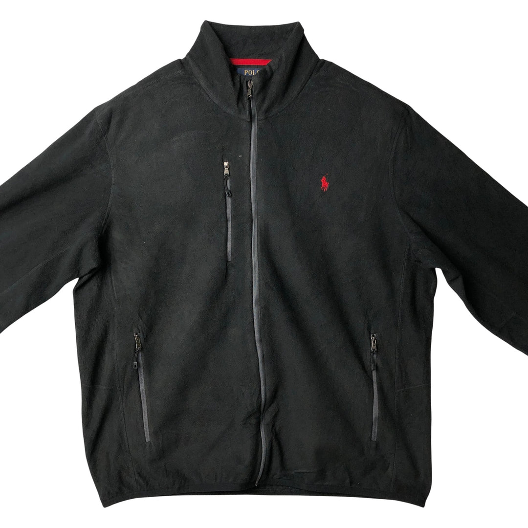 Ralph Lauren POLO RALPH LAUREN PERFORMANCE fleece jacket, men's size XL polyester black type Vintage Second Hand