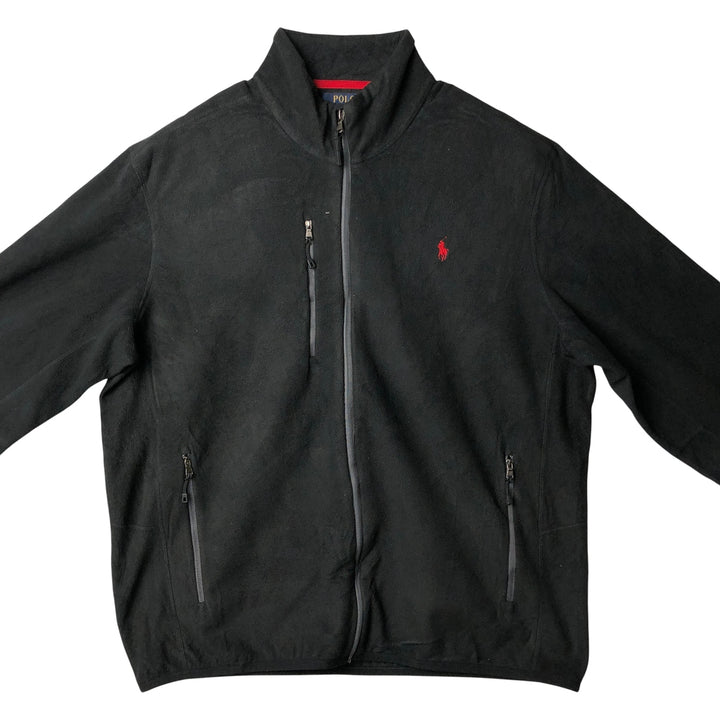 Ralph Lauren POLO RALPH LAUREN PERFORMANCE fleece jacket, men's size XL polyester black type Vintage Second Hand