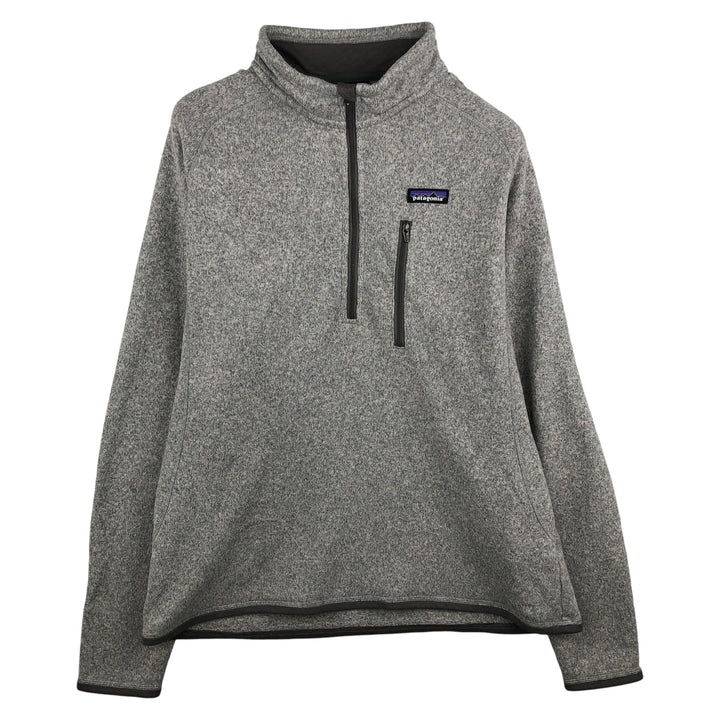 Patagonia Better Sweater Pullover 25521FA14 Half-Zip Fleece Pullover, Men's Size L polyester gray type Vintage Second Hand