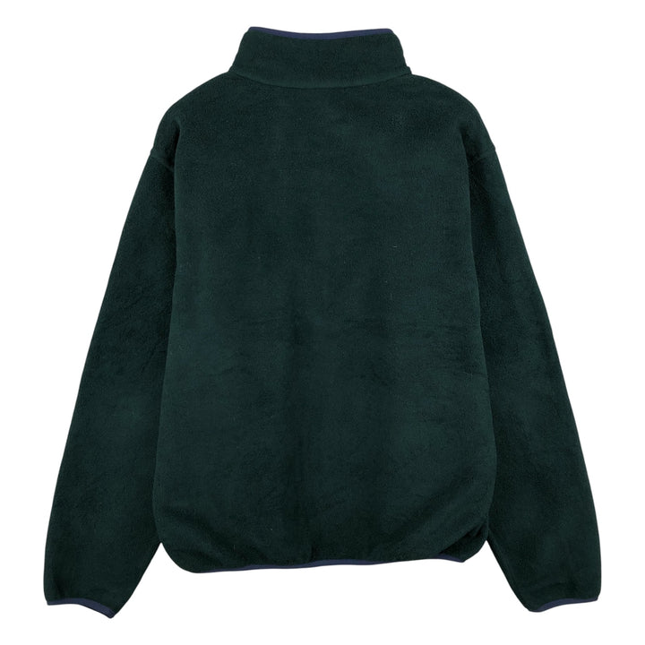 90s-00'S LLBean Half-Snap Fleece Pullover, Men's Size L polyester Green type dark green Vintage Second Hand