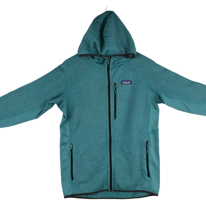 Patagonia Performance Better Sweater Hoody 25960FA19 Fleece Full-Zip Hoodie, Men's Size Medium polyester Emerald green Vintage Second Hand