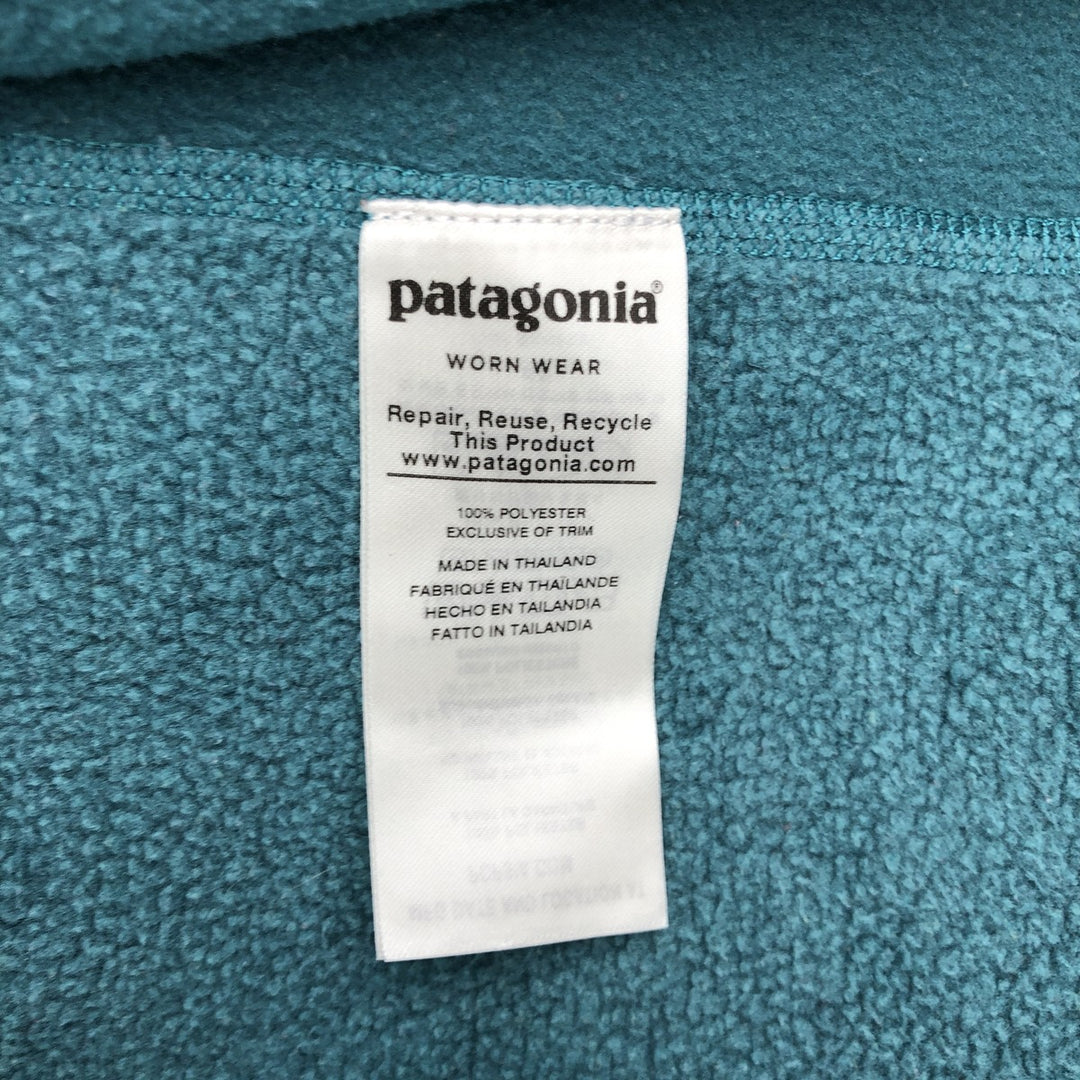 Patagonia Performance Better Sweater Hoody 25960FA19 Fleece Full-Zip Hoodie, Men's Size Medium polyester Emerald green Vintage Second Hand