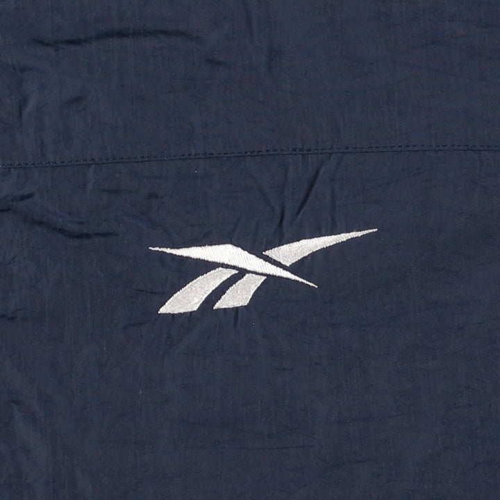 Reebok Back Logo Nylon Jacket, Men's XXL Nylon navy blue type Vintage Second Hand