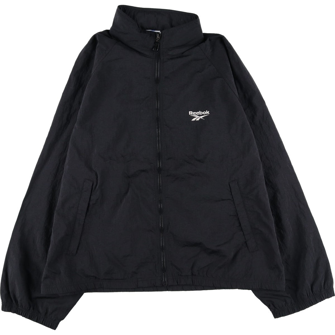 90s-00'S Reebok Back Logo Nylon Jacket, Men's Size L Nylon black type Vintage Second Hand