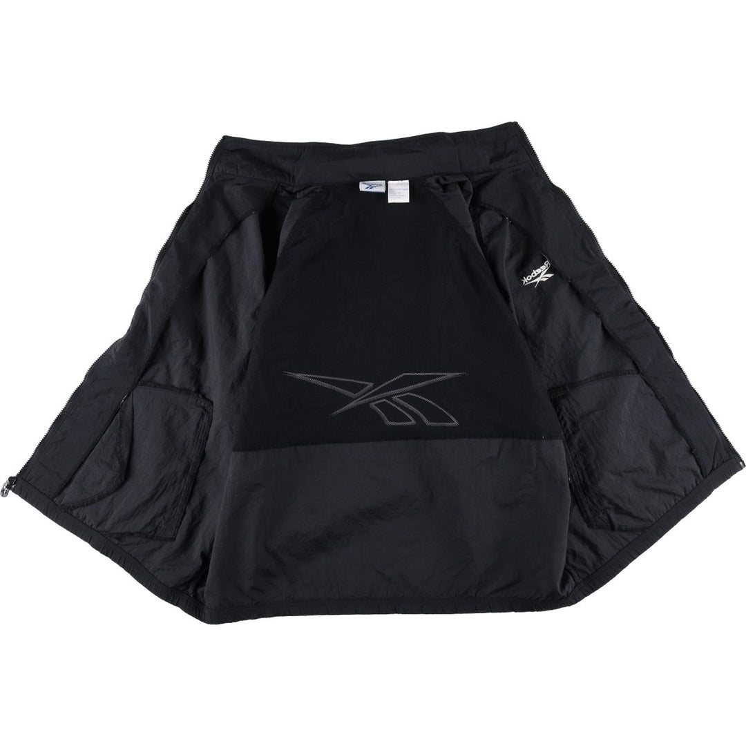 90s-00'S Reebok Back Logo Nylon Jacket, Men's Size L Nylon black type Vintage Second Hand