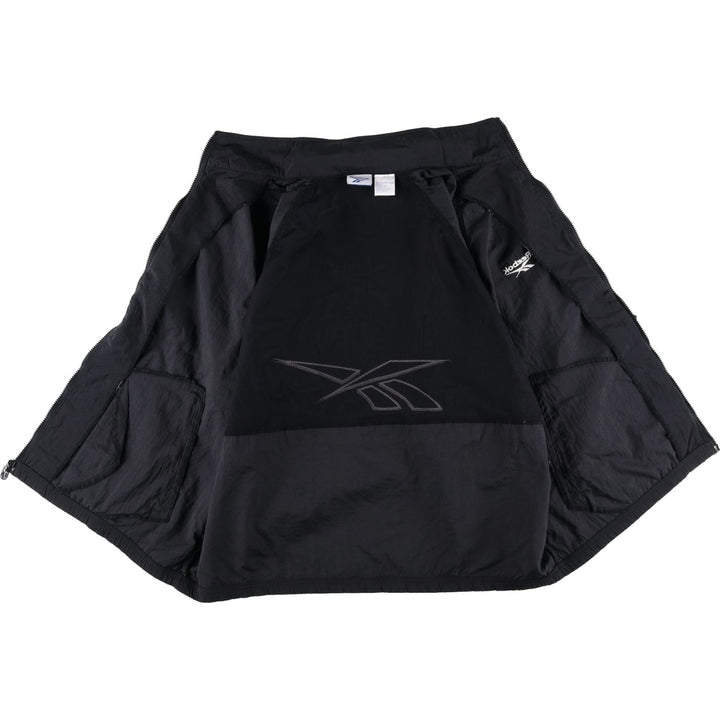 90s-00'S Reebok Back Logo Nylon Jacket, Men's Size L Nylon black type Vintage Second Hand
