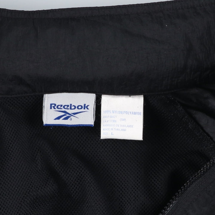 90s-00'S Reebok Back Logo Nylon Jacket, Men's Size L Nylon black type Vintage Second Hand
