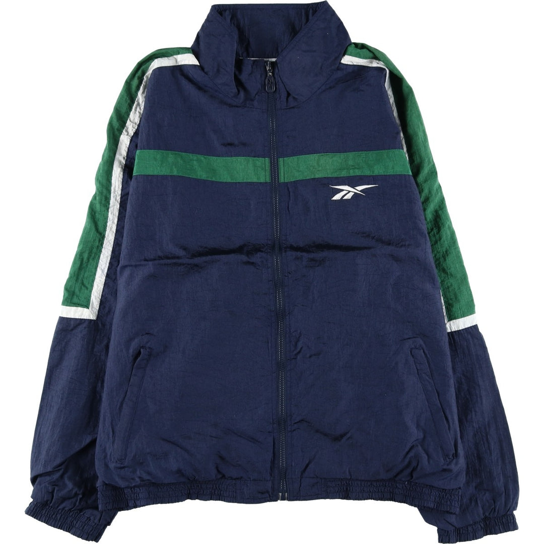 90s-00'S Reebok windbreaker, men's size XL unclear navy blue type Vintage Second Hand
