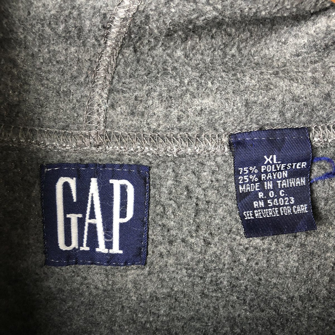 90'S GAP Old Gap Fleece Pullover Hoodie, Men's XL, Vintage polyester gray type Vintage Second Hand