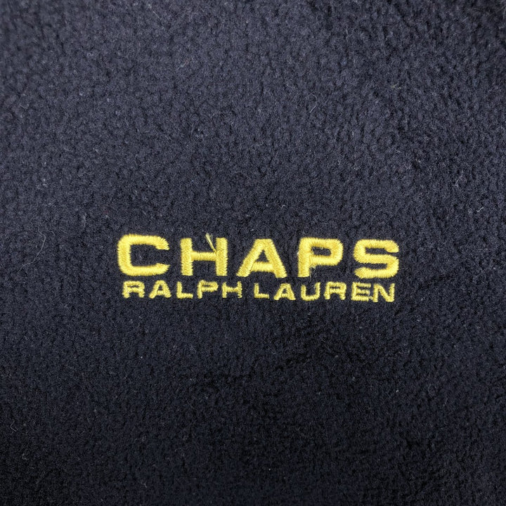 Ralph Lauren CHAPS fleece jacket, men's size XL polyester navy blue type Vintage Second Hand