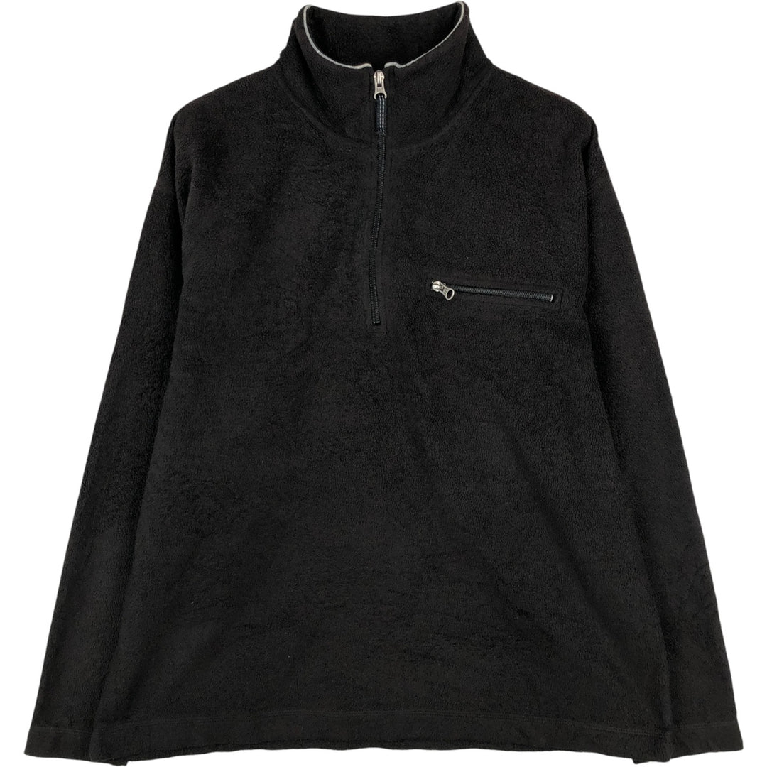 90'S GAP Vintage Half-Zip Fleece Pullover, Men's Size Medium polyester black type Vintage Second Hand