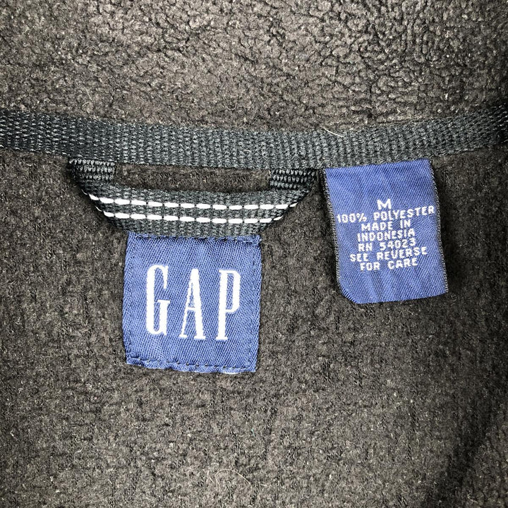 90'S GAP Vintage Half-Zip Fleece Pullover, Men's Size Medium polyester black type Vintage Second Hand