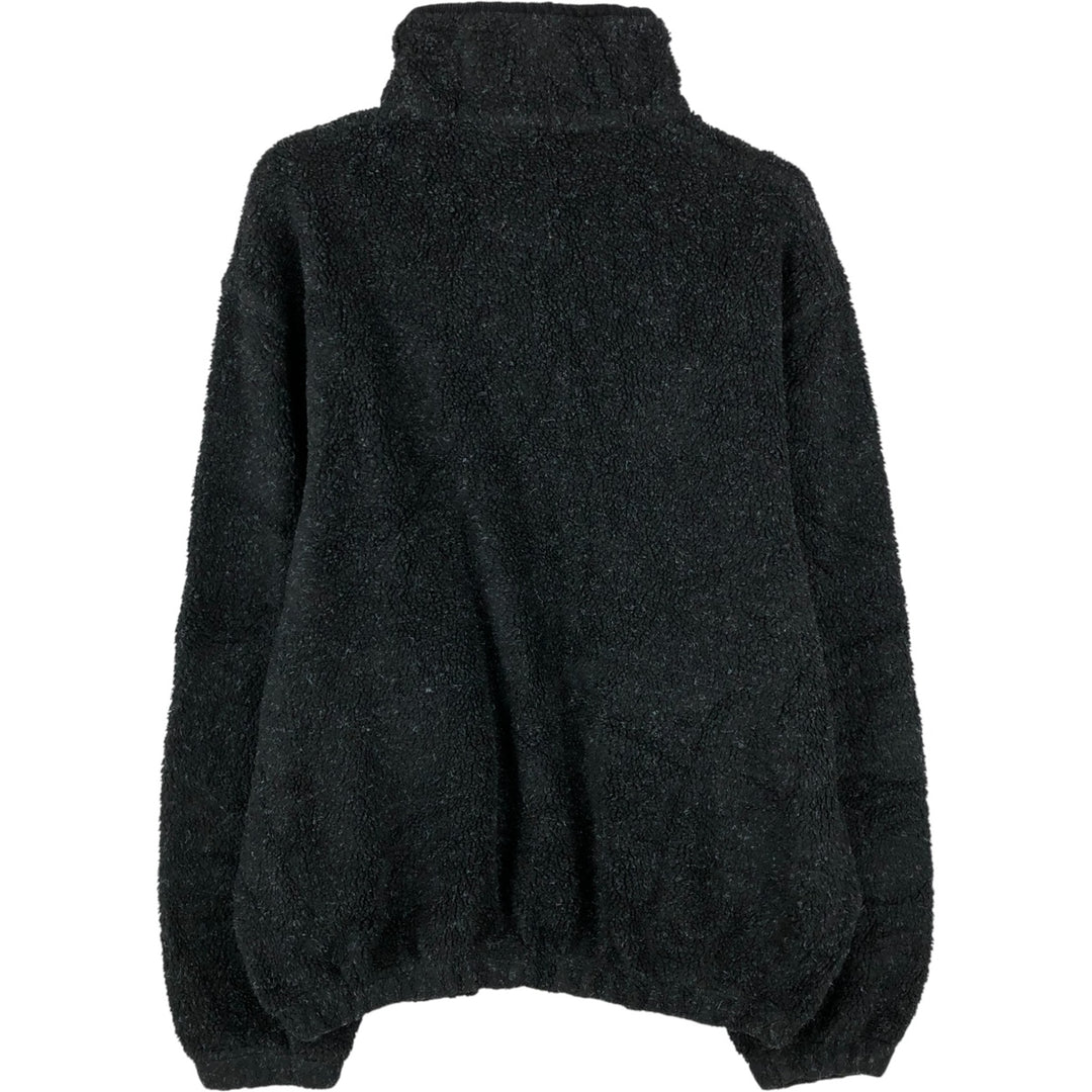 Hard Rock Cafe Half Snap Fleece Pullover, Men's Size M polyester black type Vintage Second Hand