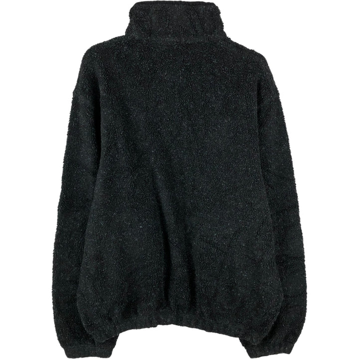Hard Rock Cafe Half Snap Fleece Pullover, Men's Size M polyester black type Vintage Second Hand