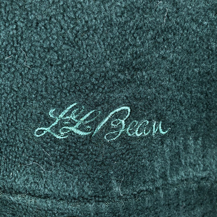 90'S LLBean Half-Snap Fleece Pullover, Men's Size L, Vintage unclear Green type dark green Vintage Second Hand