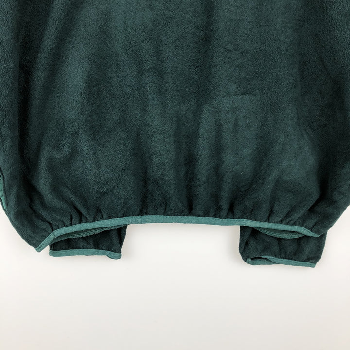 90'S LLBean Half-Snap Fleece Pullover, Men's Size L, Vintage unclear Green type dark green Vintage Second Hand