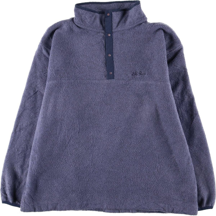 90'S LLBean Half-Snap Fleece Pullover, Men's XL, Vintage unclear blue type Vintage Second Hand
