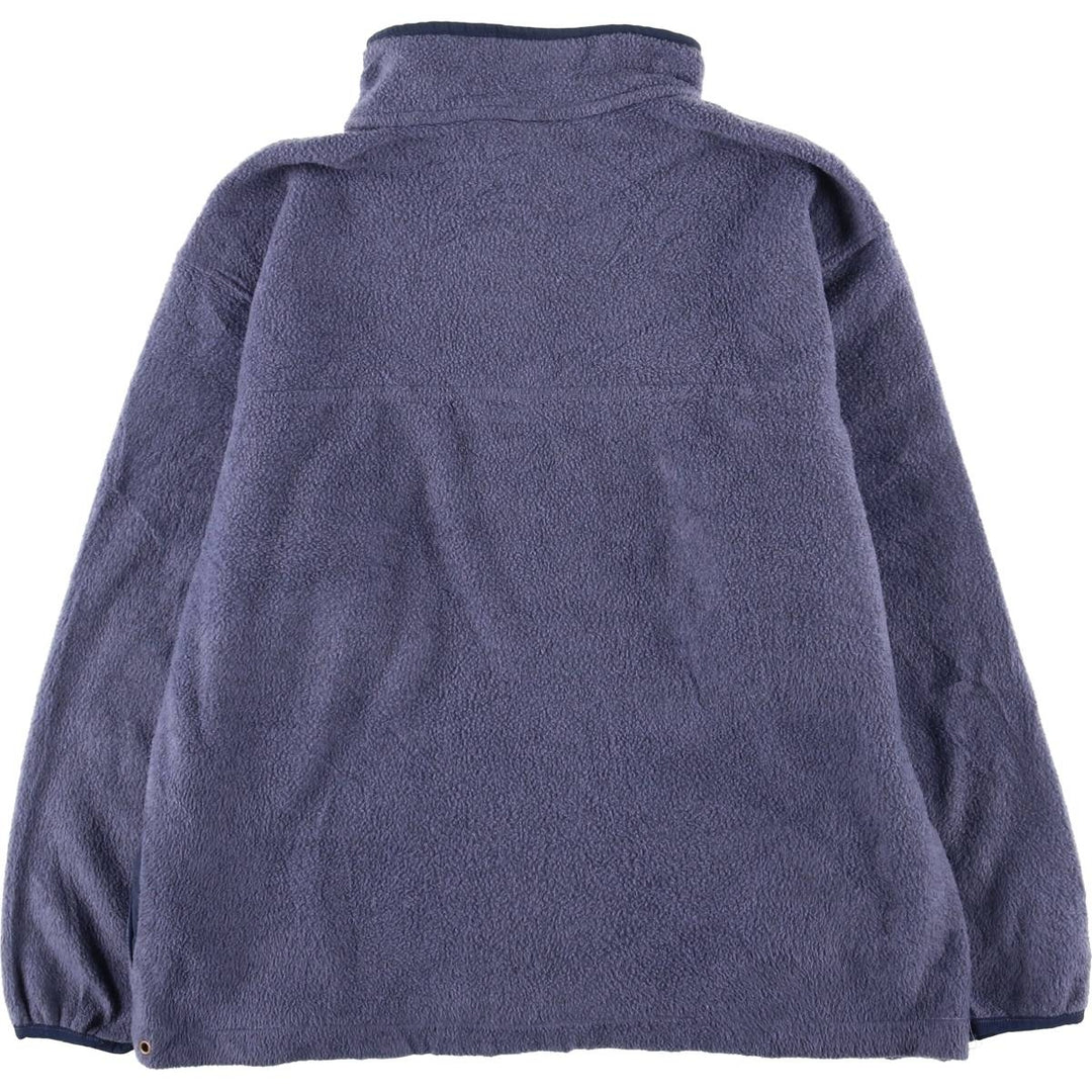 90'S LLBean Half-Snap Fleece Pullover, Men's XL, Vintage unclear blue type Vintage Second Hand