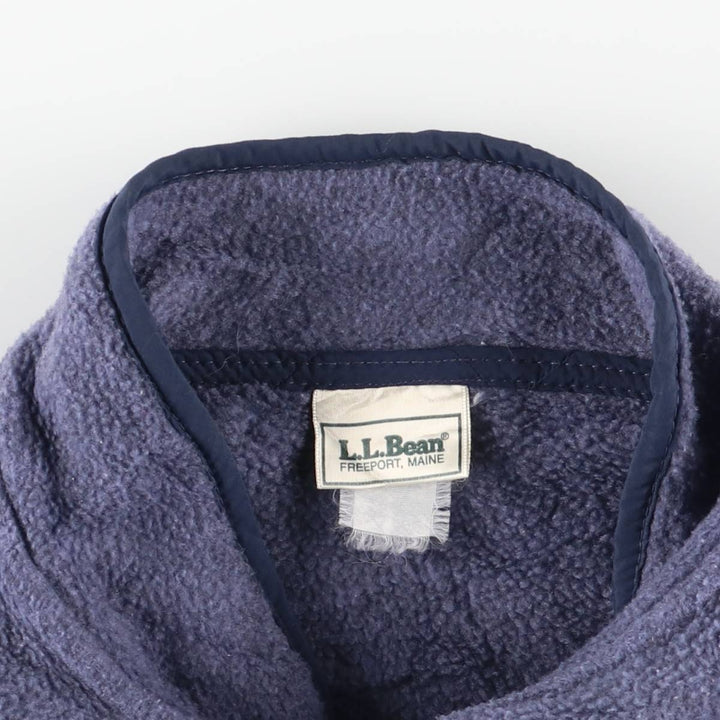 90'S LLBean Half-Snap Fleece Pullover, Men's XL, Vintage unclear blue type Vintage Second Hand