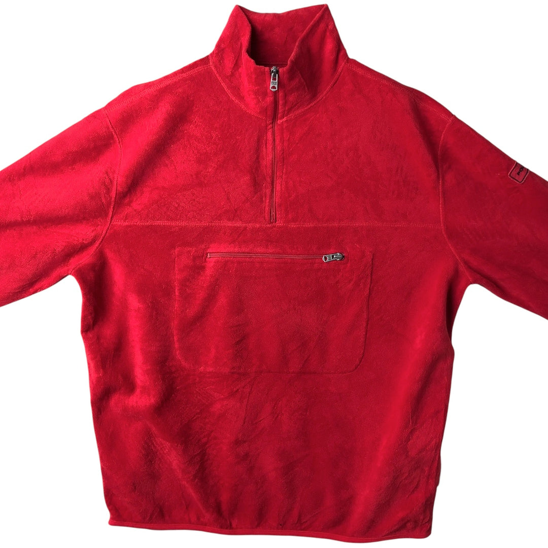 Vintage 90'S Ralph Lauren Polo Sport half-zip fleece pullover anorak jacket, size M, men's polyester red type Vintage Second Hand